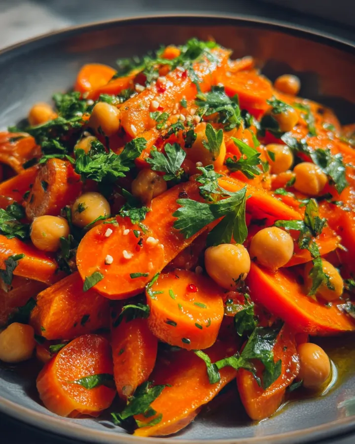 Moroccan Carrot & Chickpea Salad