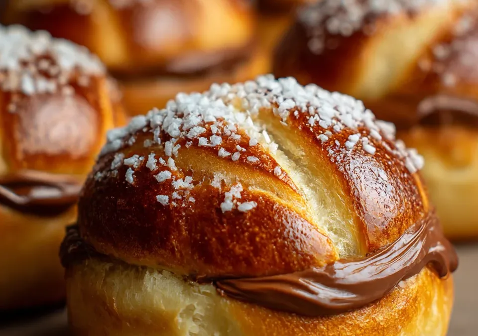 Nutella Stuffed Brioche Buns