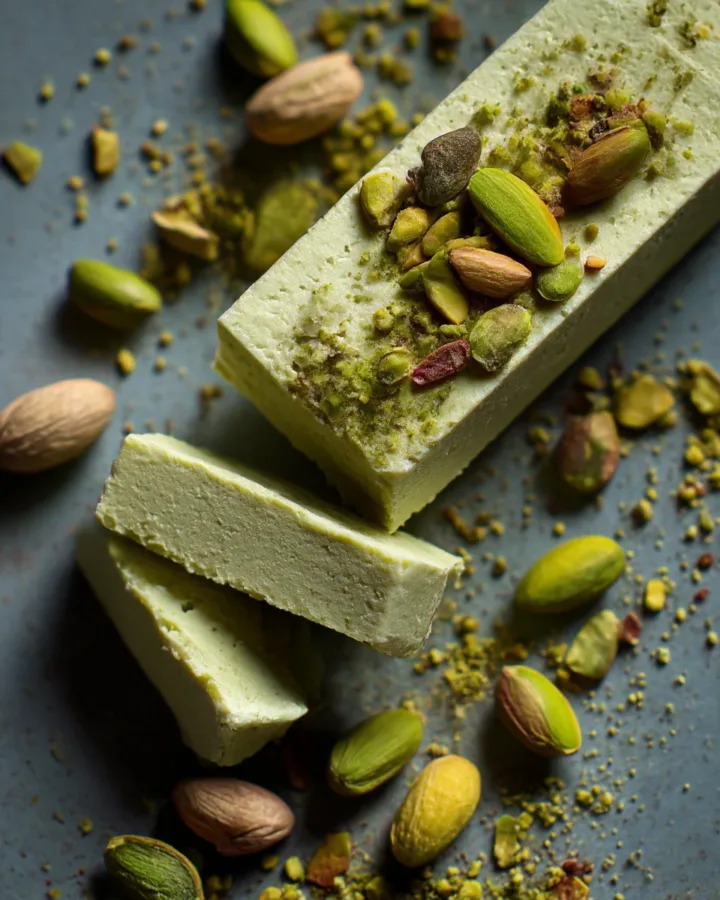 Pistachio Cardamom Kulfi Bars