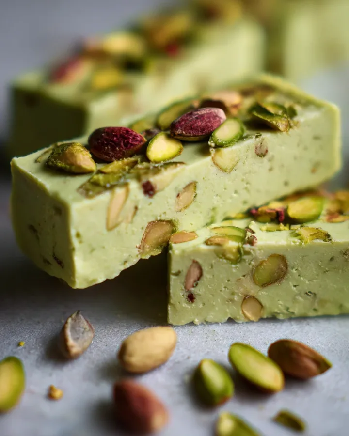 Pistachio Cardamom Kulfi Bars