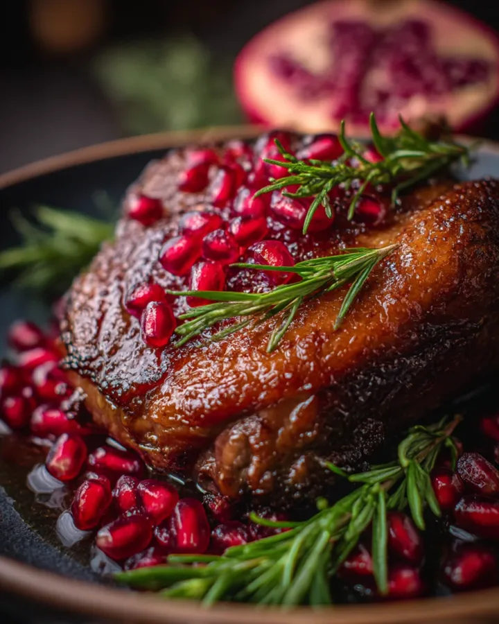 Pomegranate-Glazed Duck