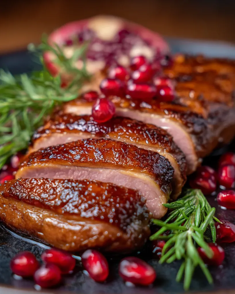 Pomegranate-Glazed Duck