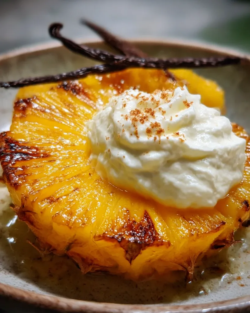 Roasted Pineapple with Vanilla Bean Mascarpone