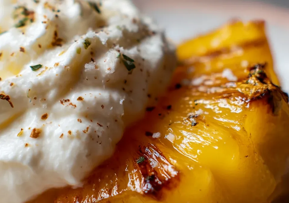 Roasted Pineapple with Vanilla Bean Mascarpone