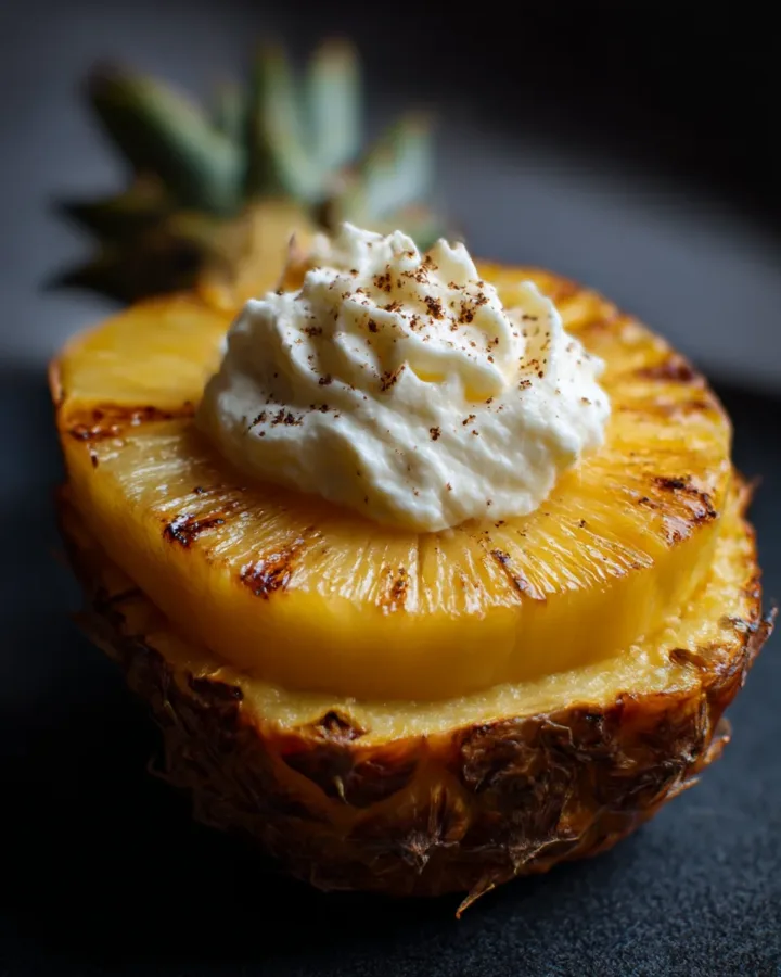 Roasted Pineapple with Vanilla Bean Mascarpone