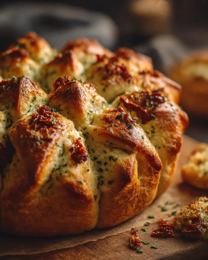 Savory Pesto & Sun-Dried Tomato Star Bread