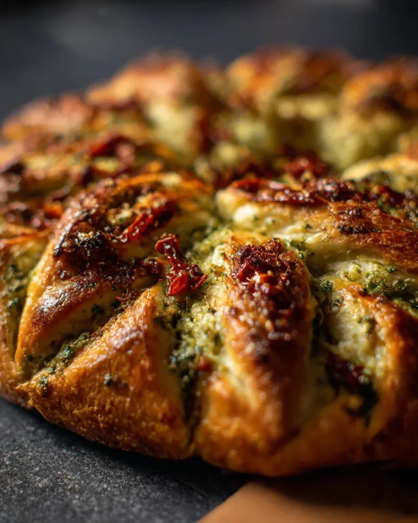 Savory Pesto & Sun-Dried Tomato Star Bread
