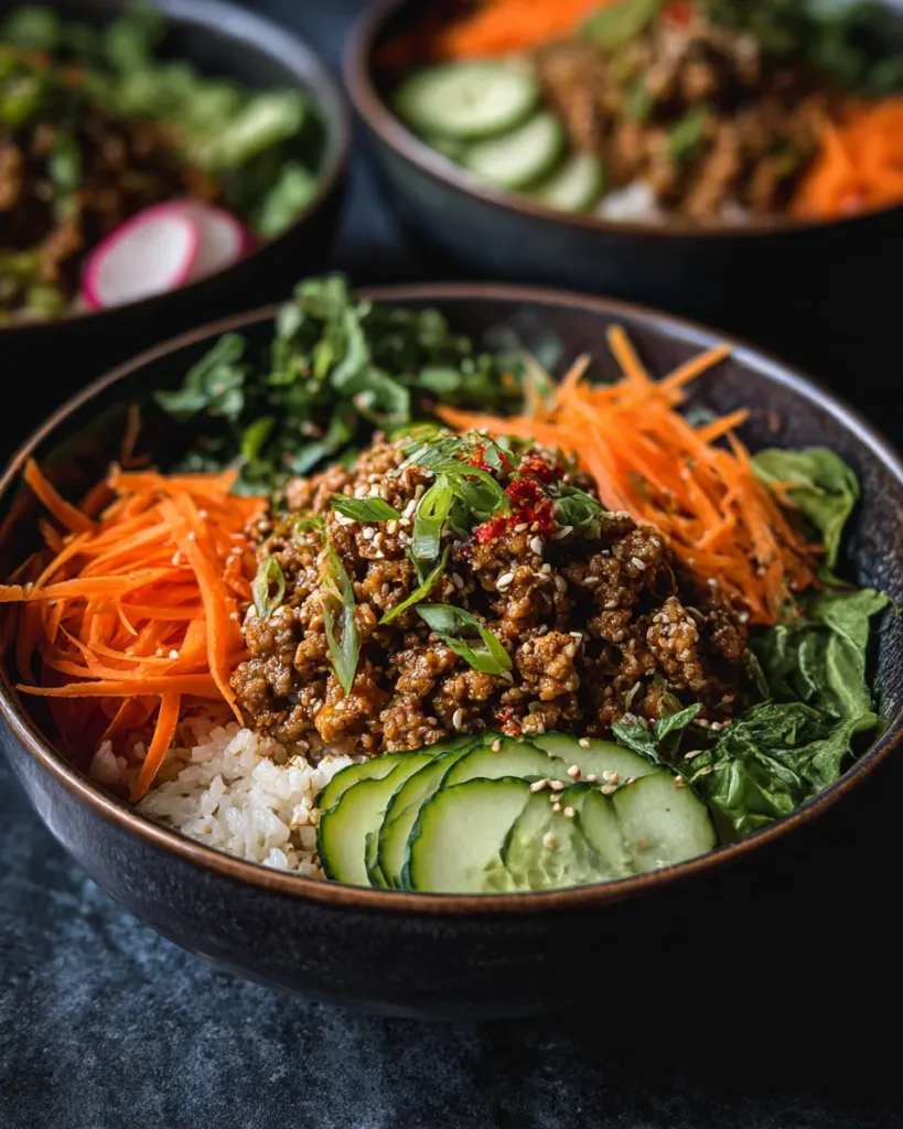 Sesame Ginger Ground Turkey Bowls