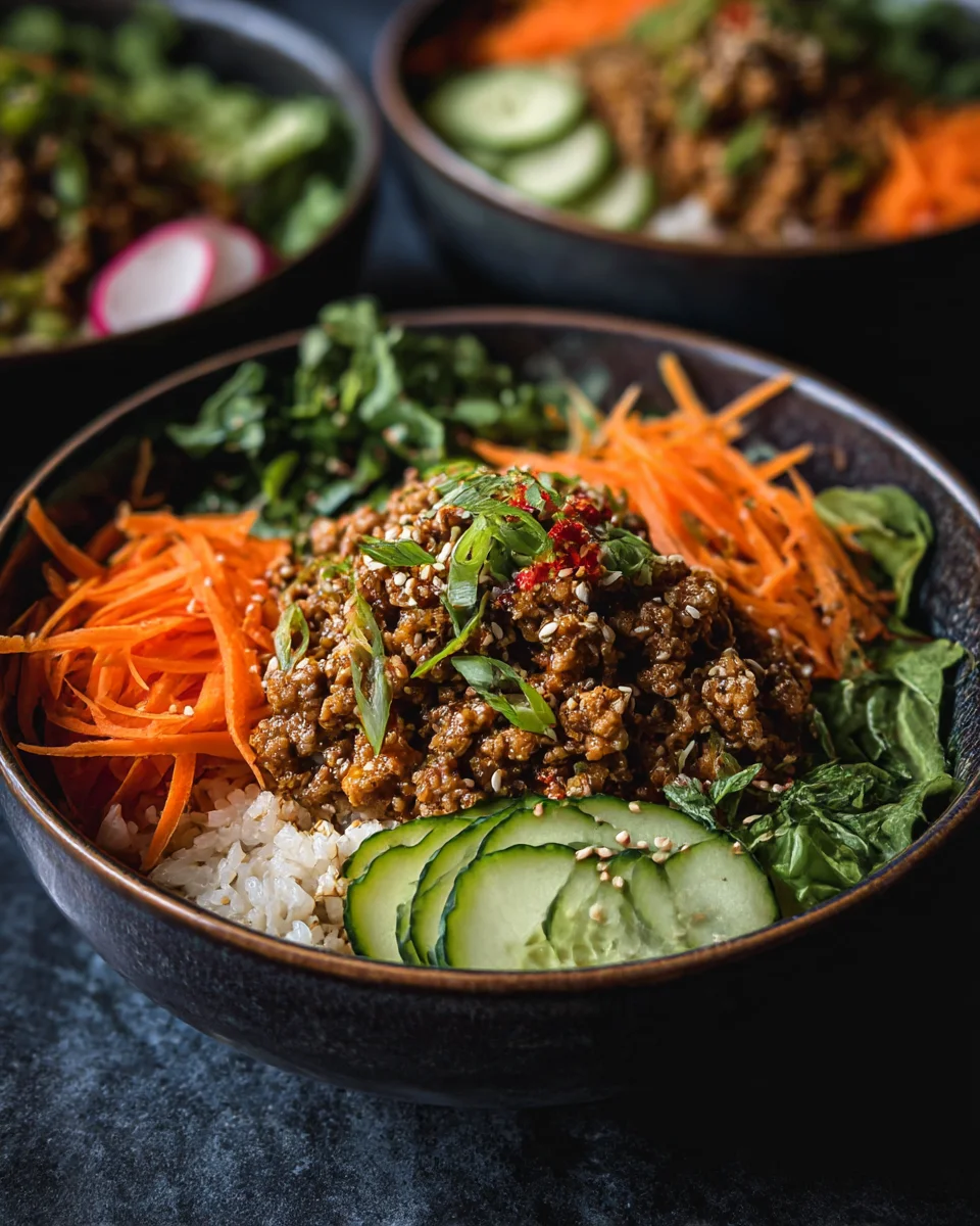 Sesame Ginger Ground Turkey Bowls