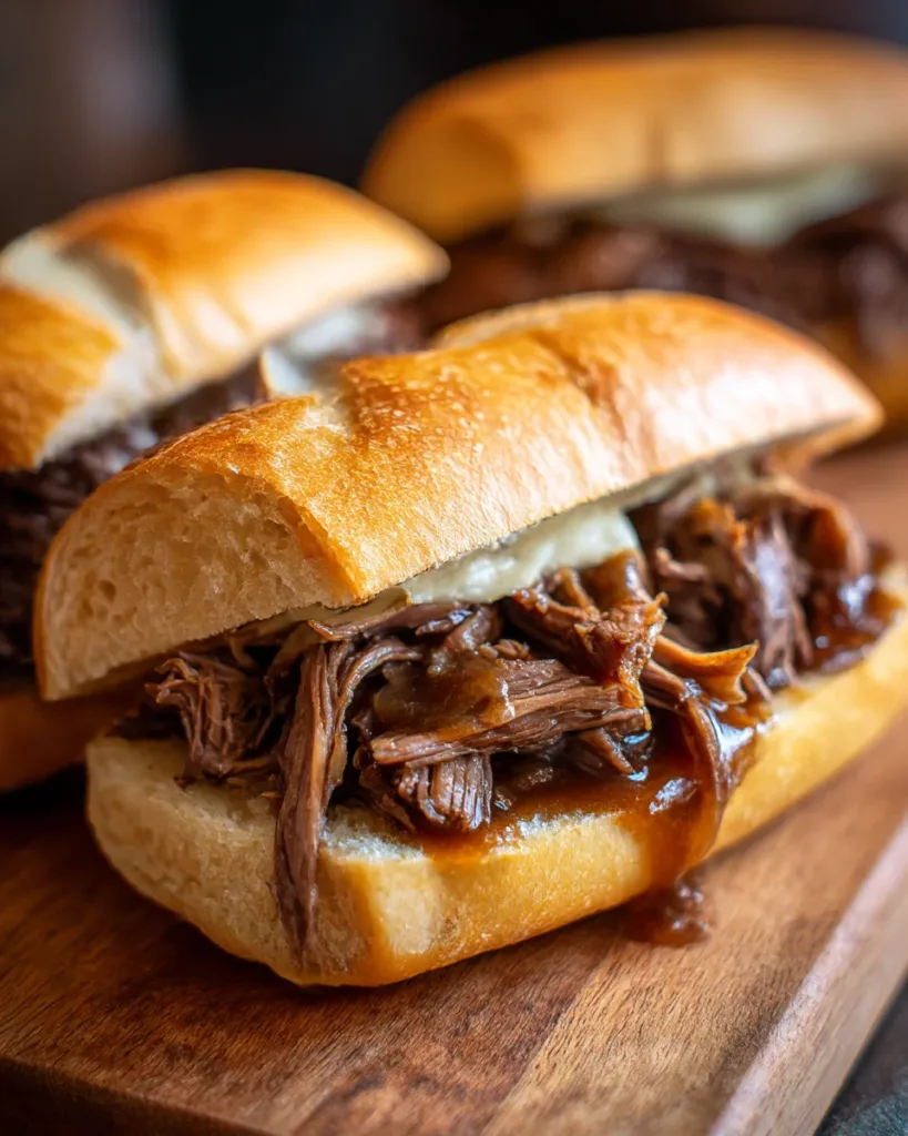 Slow Cooker French Dip Sandwiches