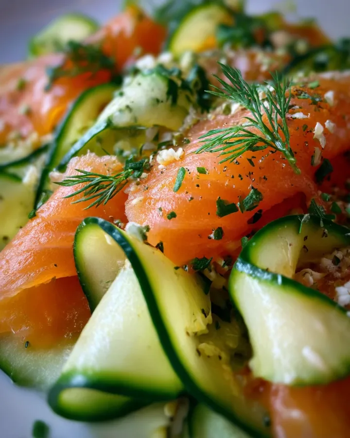Smoked Salmon & Cucumber Ribbon Salad