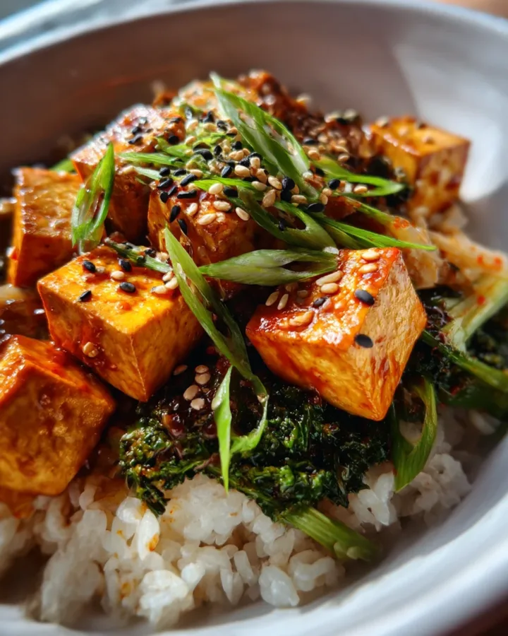 Spicy Korean Tofu Stir-Fry Bowl
