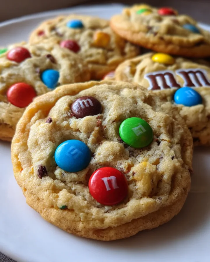 Thick & Soft M&M Cookies