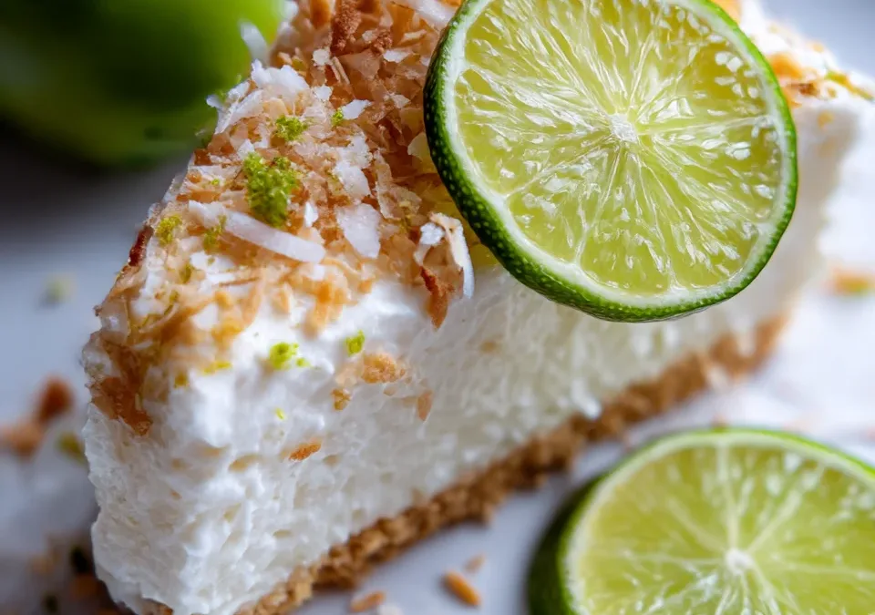 Toasted Coconut & Lime No-Bake Cheesecake