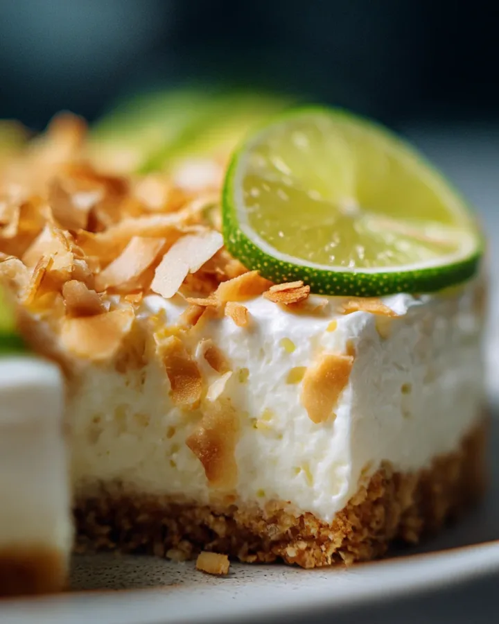 Toasted Coconut & Lime No-Bake Cheesecake