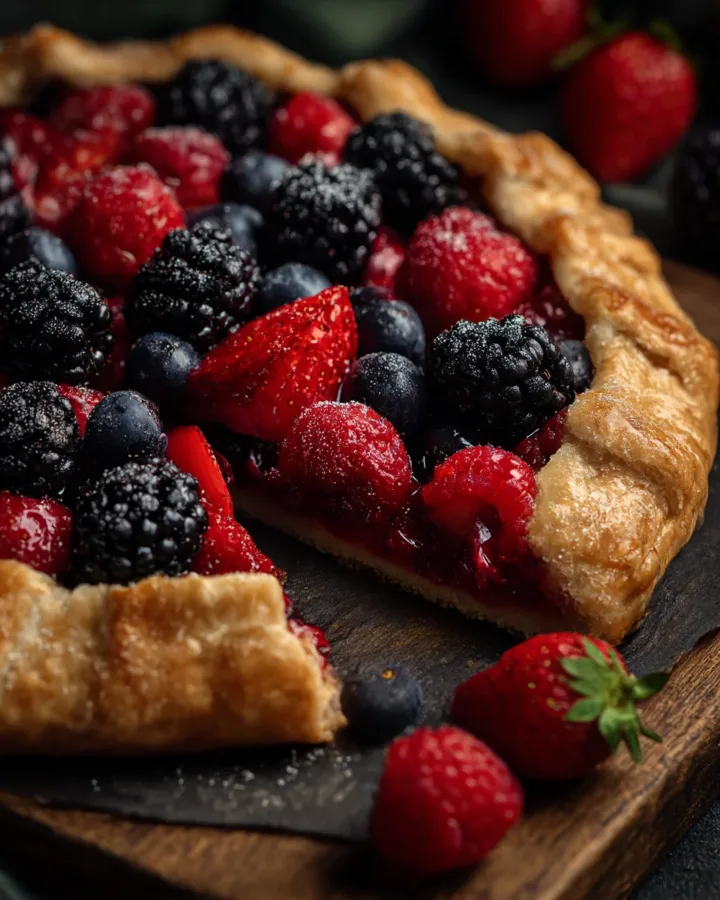 Triple Berry Galette with Flaky Crust