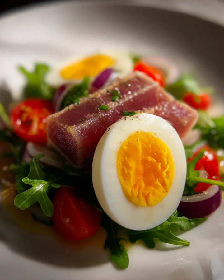 Tuna Niçoise with a Soft-Boiled Egg