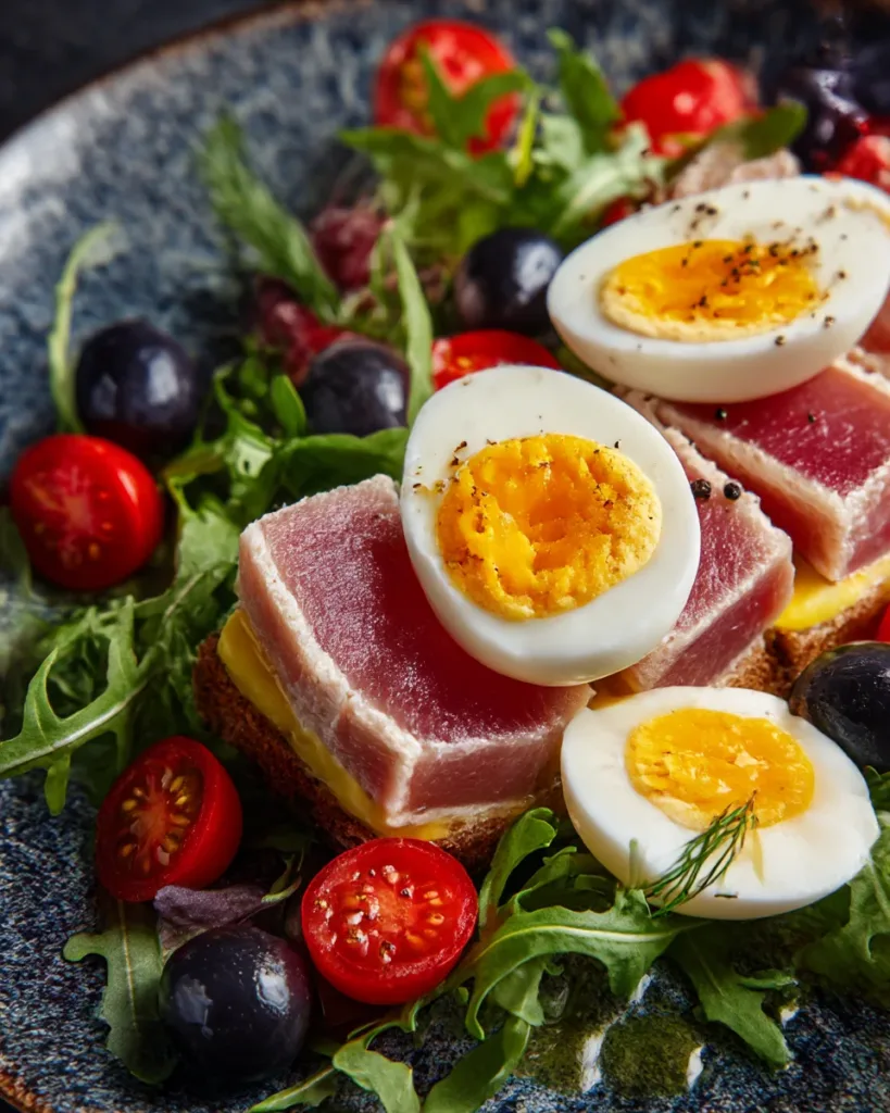 Tuna Niçoise with a Soft-Boiled Egg
