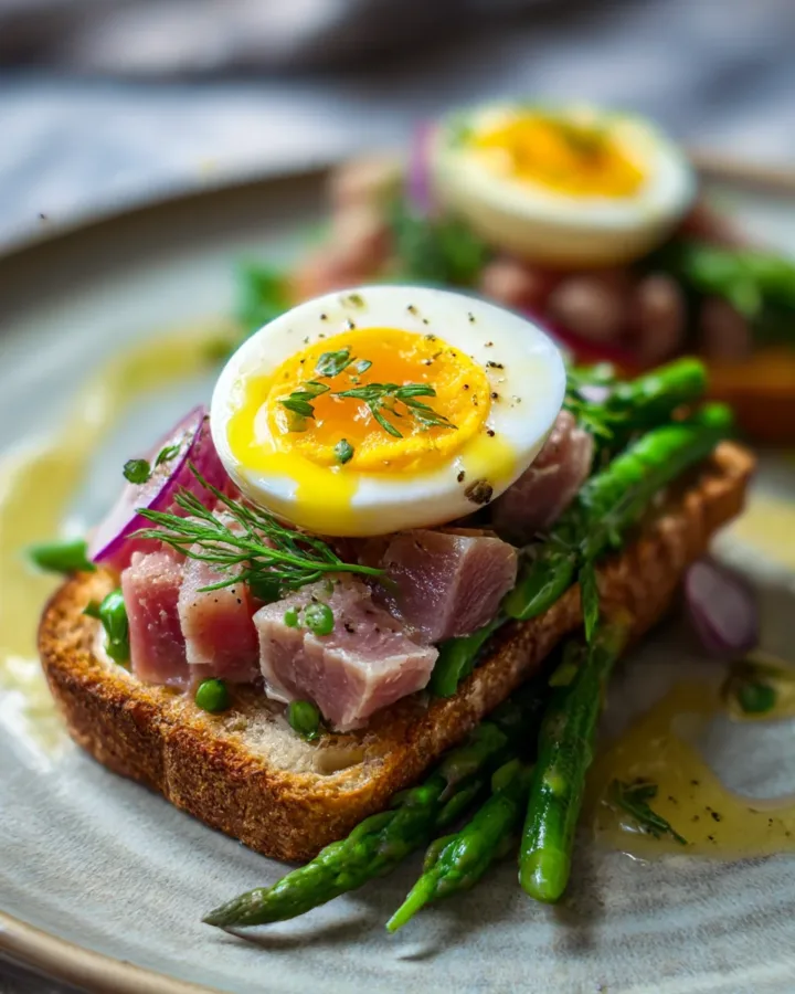 Tuna Niçoise with a Soft-Boiled Egg