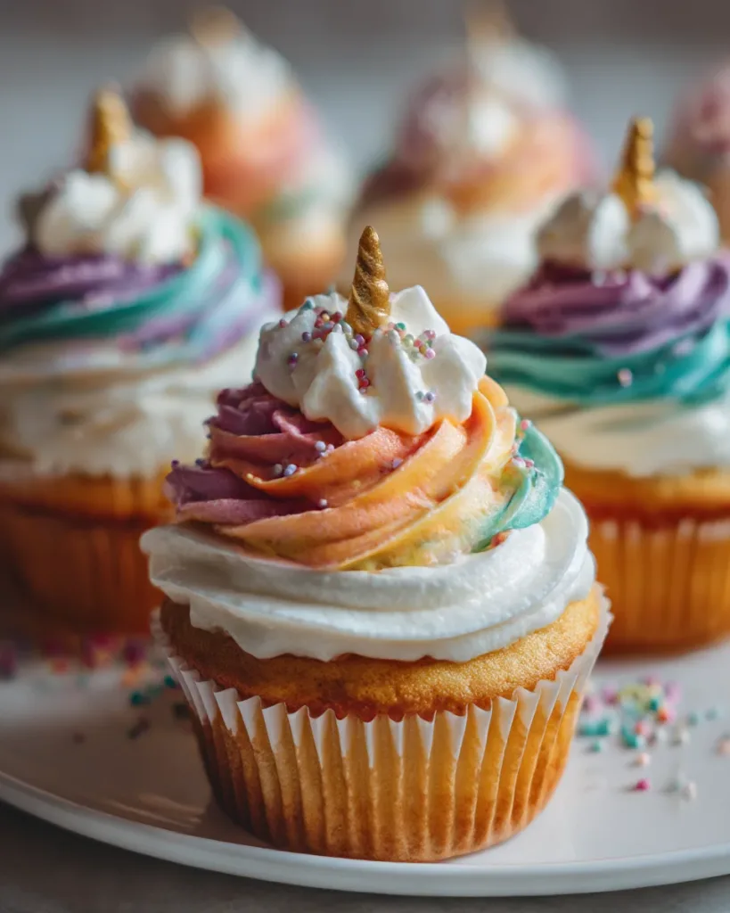 Unicorn Rainbow Cupcakes