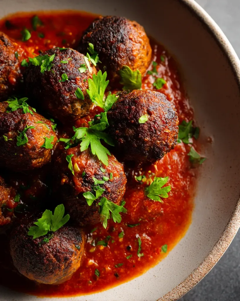 Vegan Lentil Meatballs in Smoky Tomato Sauce