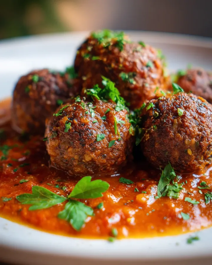 Vegan Lentil Meatballs in Smoky Tomato Sauce