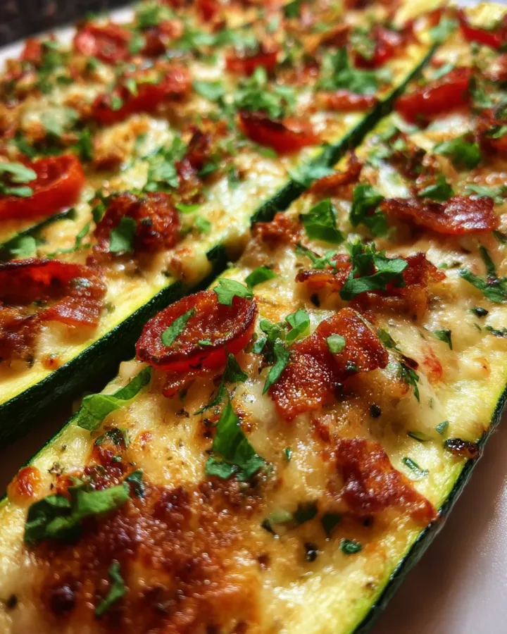 Zucchini Pizza Boats