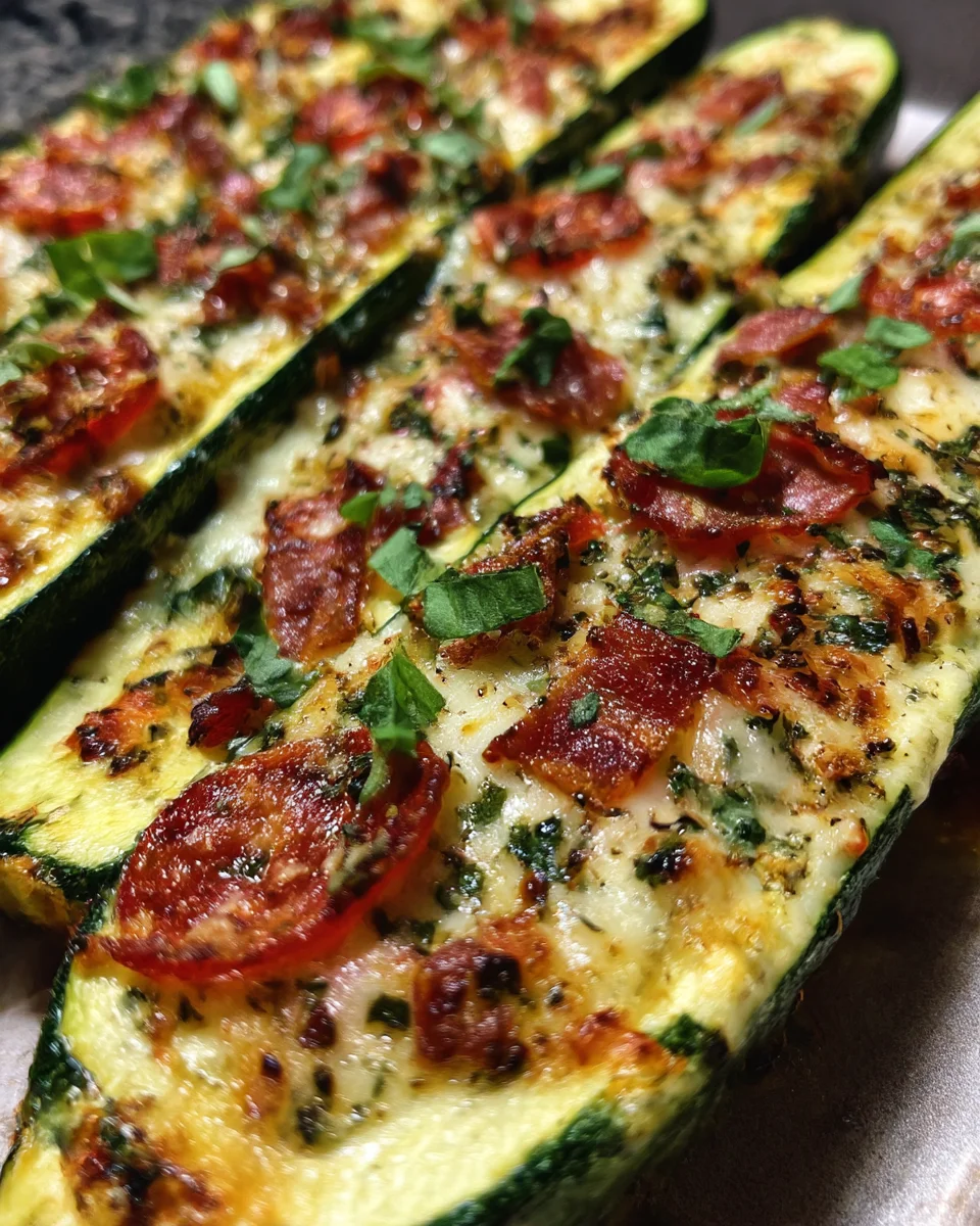 Zucchini Pizza Boats