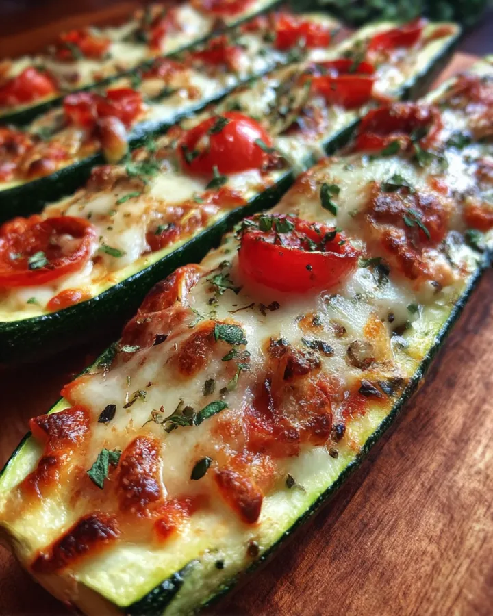 Zucchini Pizza Boats