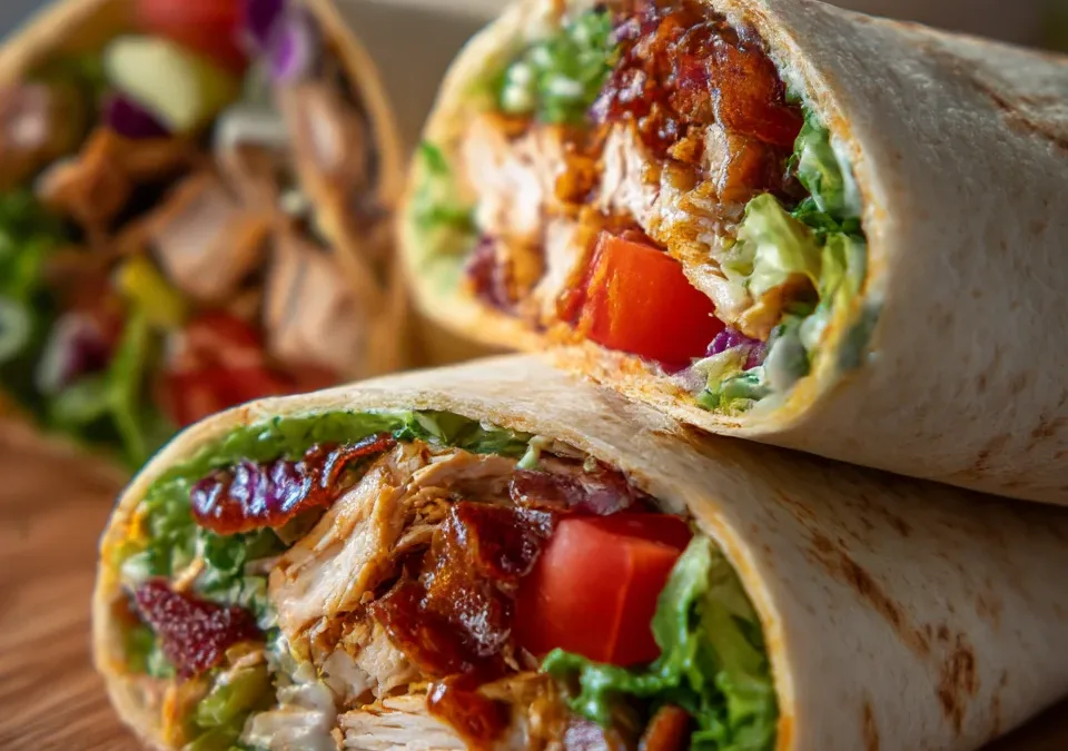 BBQ Ranch Chicken Wraps