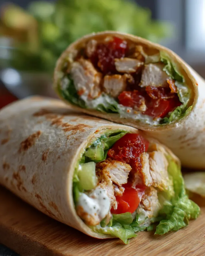 BBQ Ranch Chicken Wraps