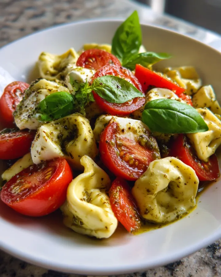 Caprese Pesto Tortellini Salad
