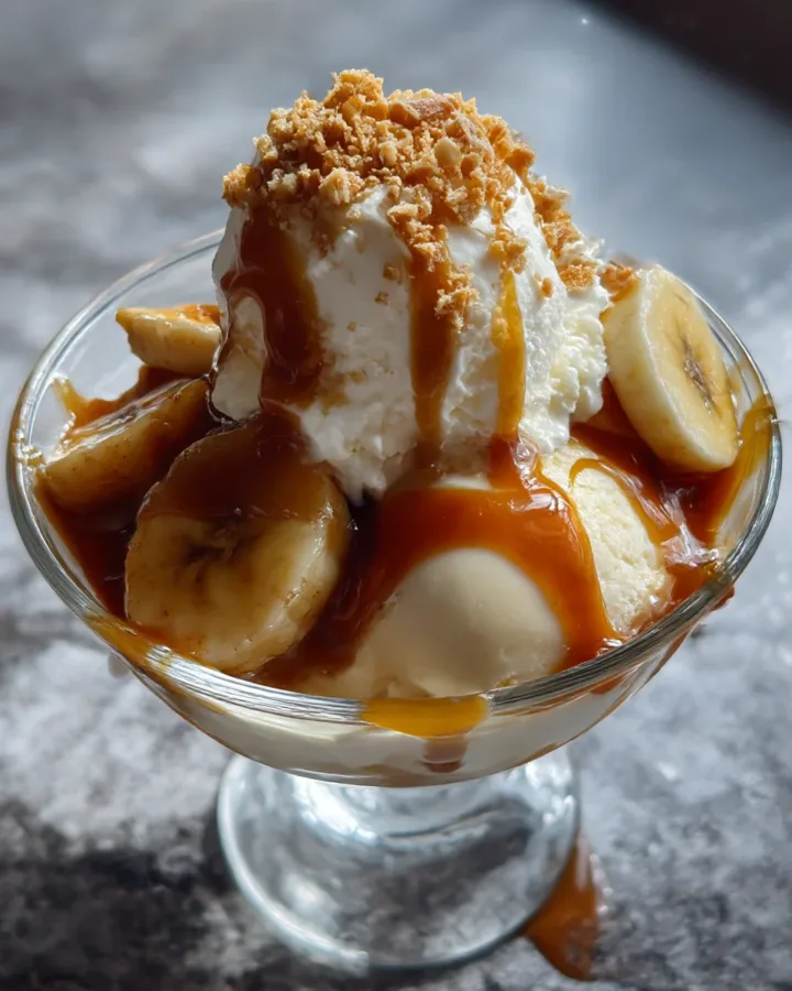Caramelized Banana & Brown Butter Ice Cream Sundae