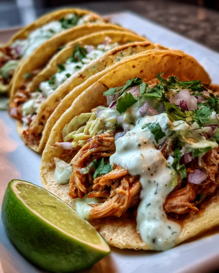 Chipotle Lime Turkey Tacos with Avocado Crema