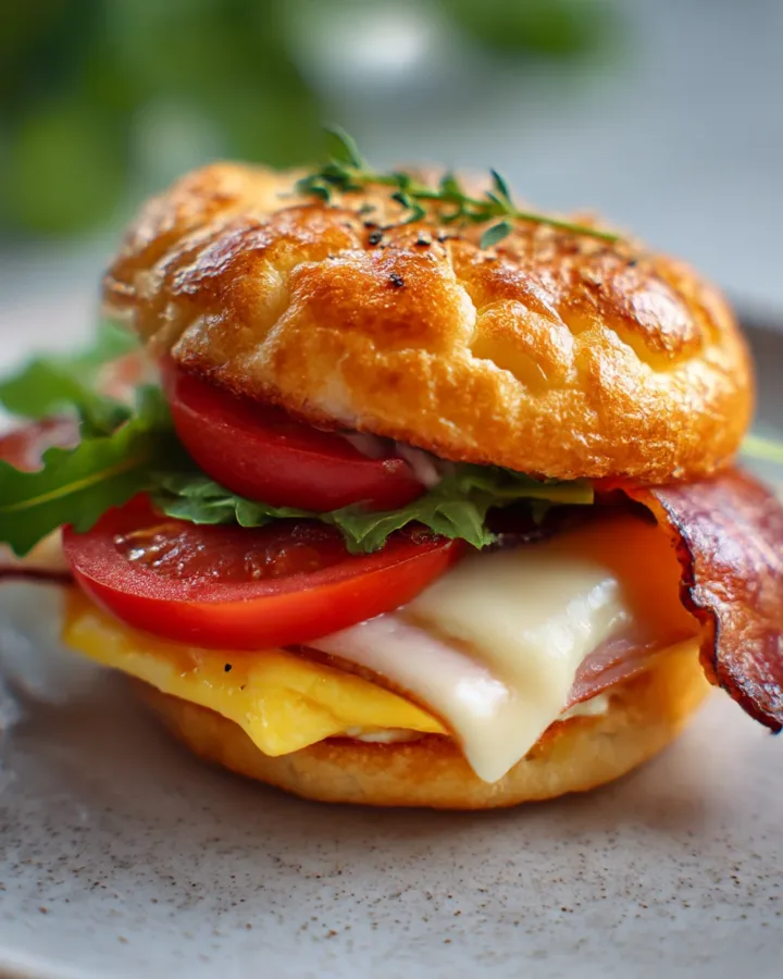 Cloud Bread Breakfast Sandwich Bun