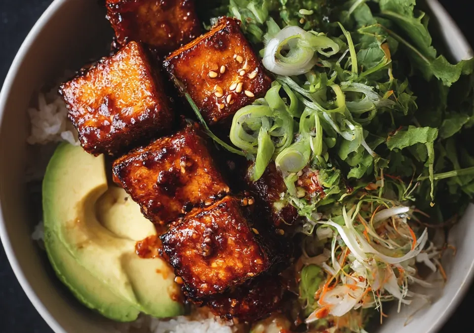 Crispy Gochujang Tofu Bowls