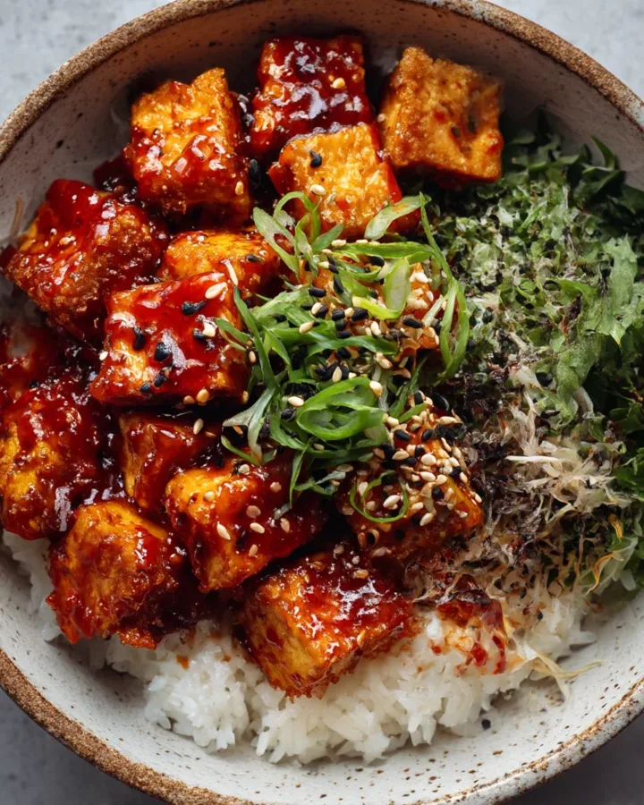 Crispy Gochujang Tofu Bowls