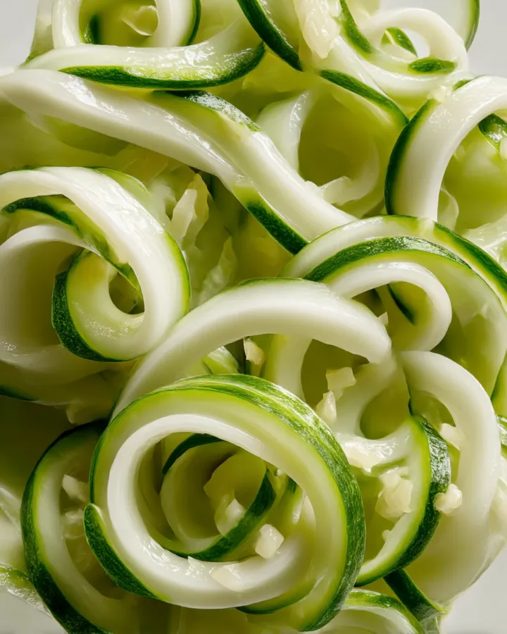 Cucumber Ginger Sunomono Spirals