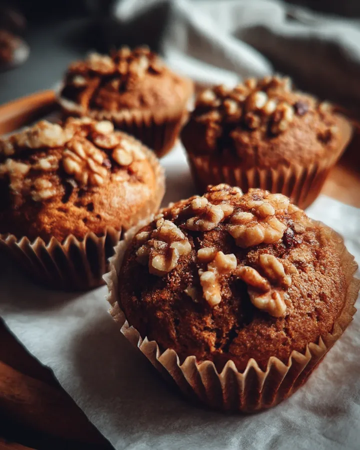 Espresso Walnut Sourdough Muffins