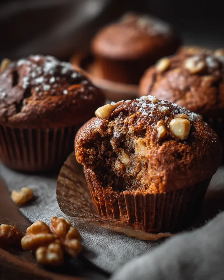 Espresso Walnut Sourdough Muffins