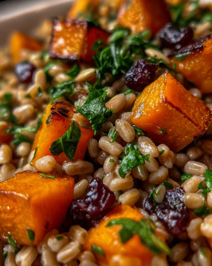 Farro Salad with Roasted Butternut Squash