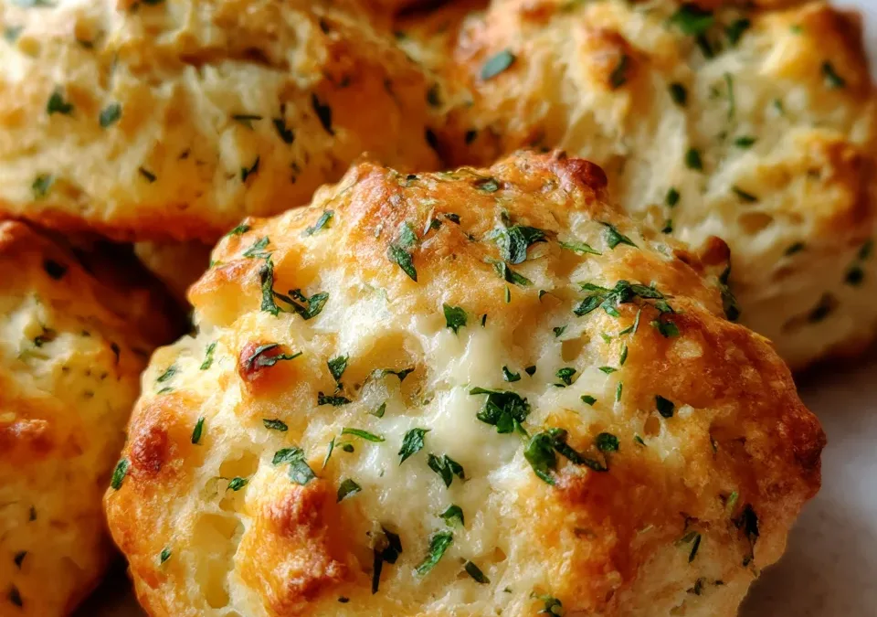 Flaky Butter Biscuits with Garlic Herb Spread