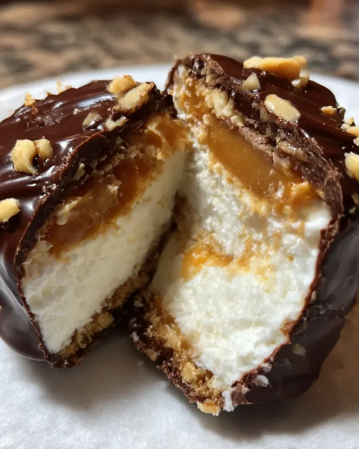 Frozen Yogurt Snickers Bites