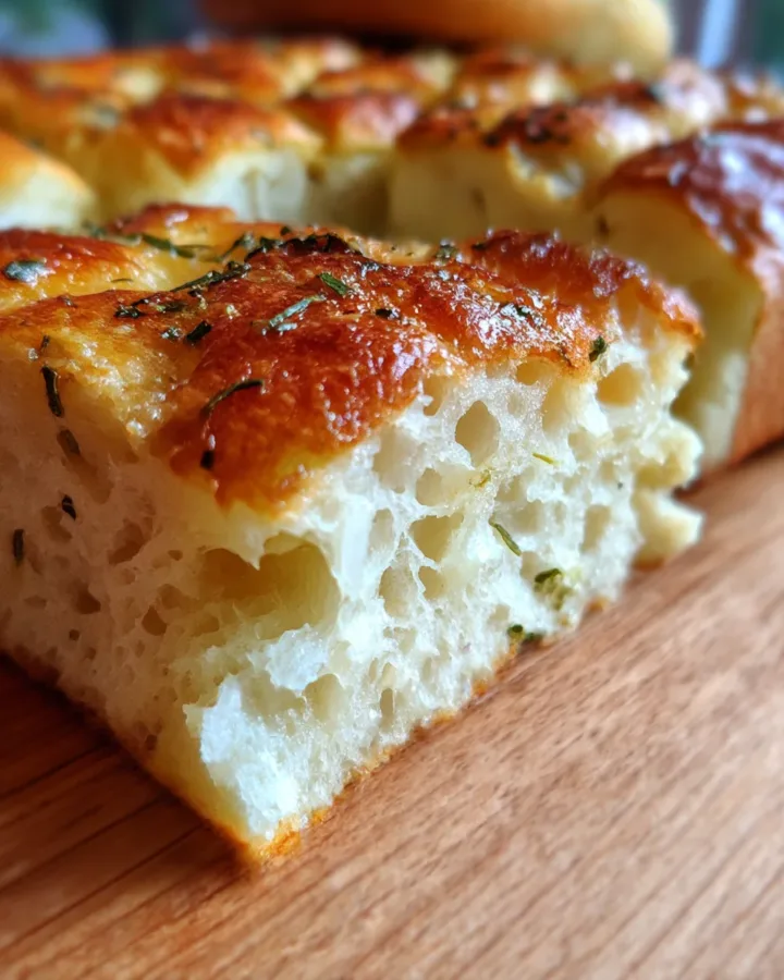 Garlic Butter Sourdough Discard Focaccia
