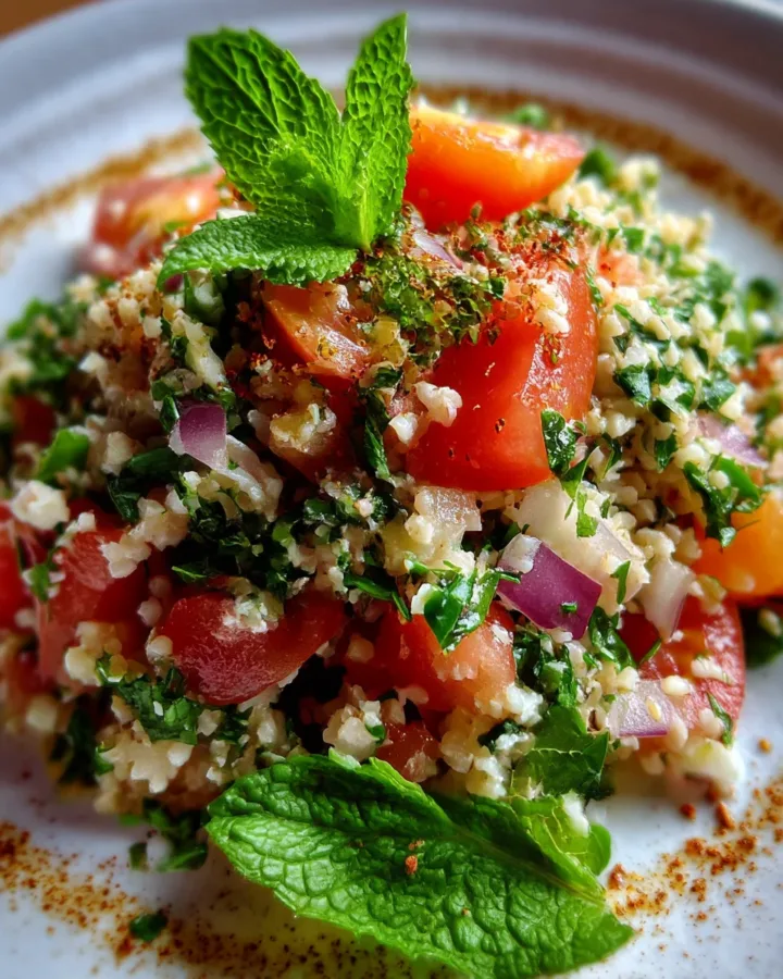 Greek Cabbage Tabbouleh Twist