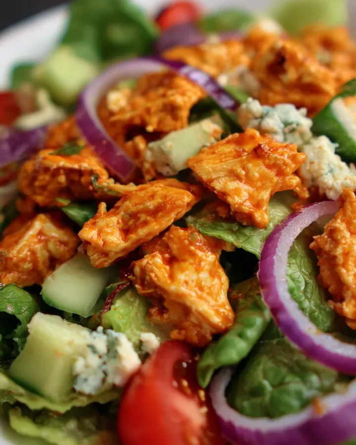High-Protein Buffalo Chicken Jar Salad