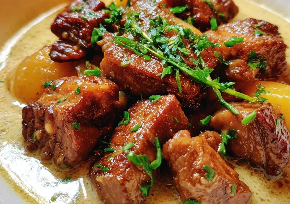 Korean-Inspired Banana Milk Braised Pork