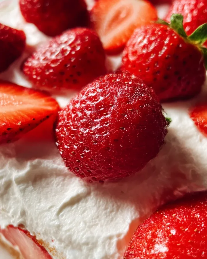 Lazy Girl Strawberry Sheet Cake