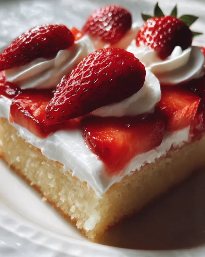 Lazy Girl Strawberry Sheet Cake