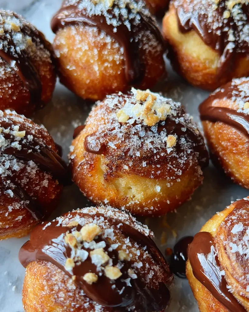 Nutella Swirl Baked Donut Holes